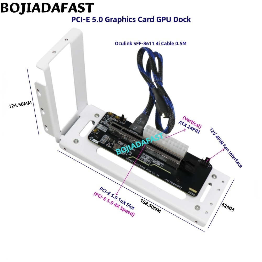 Oculink Egpu Dock Graphics Card - PCI-E 5.0 16X GEN5 Adapter Card